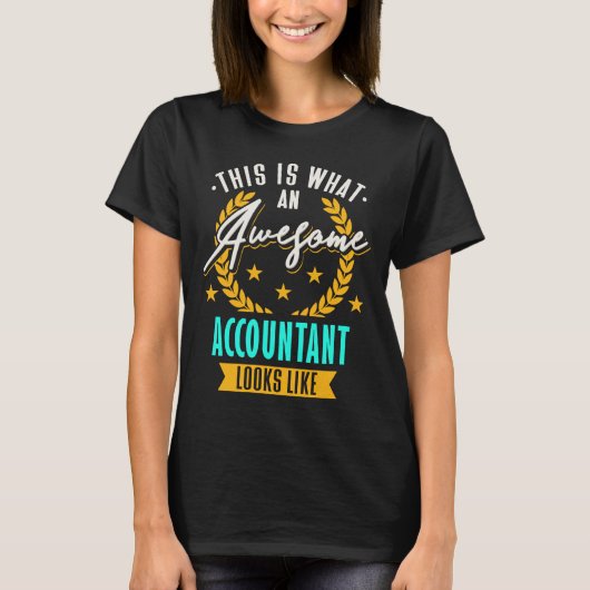 Zo ziet een Geweldige accountant eruit T-shirt (Voorkant)