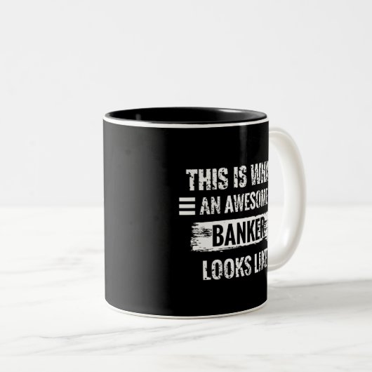 Zo ziet een Geweldige bankier er uit Tweekleurige Koffiemok (Voorkant rechts)