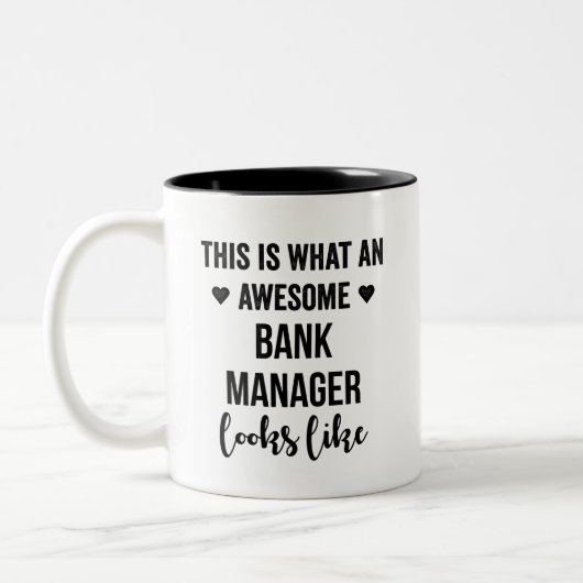 Zo ziet een Geweldige bankmanager er zo uit Tweekleurige Koffiemok (Links)