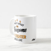 Zo ziet een Geweldige brandweerman eruit Koffiemok (Voorkant links)