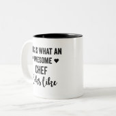 Zo ziet een Geweldige Chef er uit Tweekleurige Koffiemok (Voorkant links)