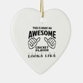 Zo ziet een geweldige cricketspeler er uit keramisch ornament (Rechts)