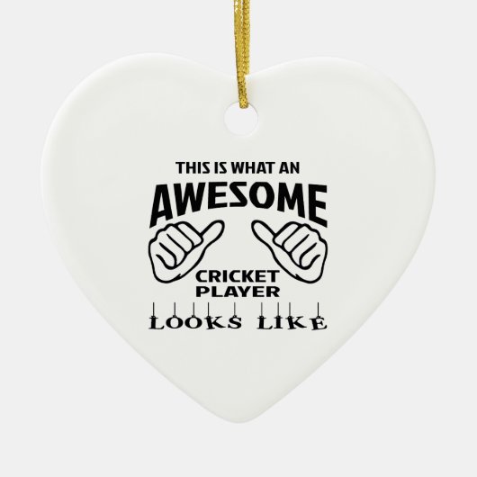 Zo ziet een geweldige cricketspeler er uit keramisch ornament (Voorkant)