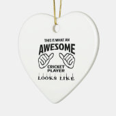 Zo ziet een geweldige cricketspeler er uit keramisch ornament (Links)