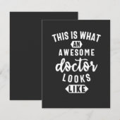 Zo ziet een Geweldige dokter er zo uit Bedankkaart (Voorkant / Achterkant)