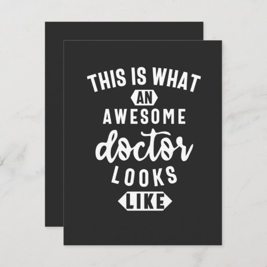 Zo ziet een Geweldige dokter er zo uit Bedankkaart (Voorkant / Achterkant)