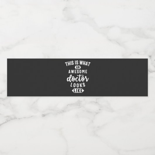 Zo ziet een Geweldige dokter er zo uit Waterfles Etiket (Enkel label)
