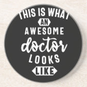 Zo ziet een Geweldige dokter er zo uit Zandsteen Onderzetter (Voorkant)
