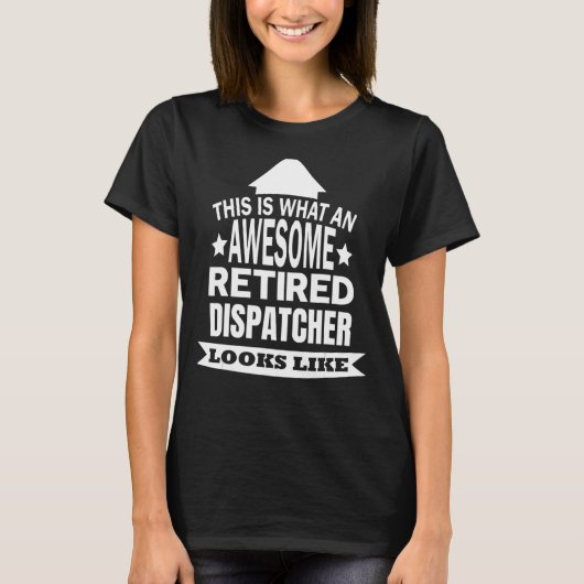 Zo ziet een Geweldige gepensioneerde koerier eruit T-shirt (Voorkant)