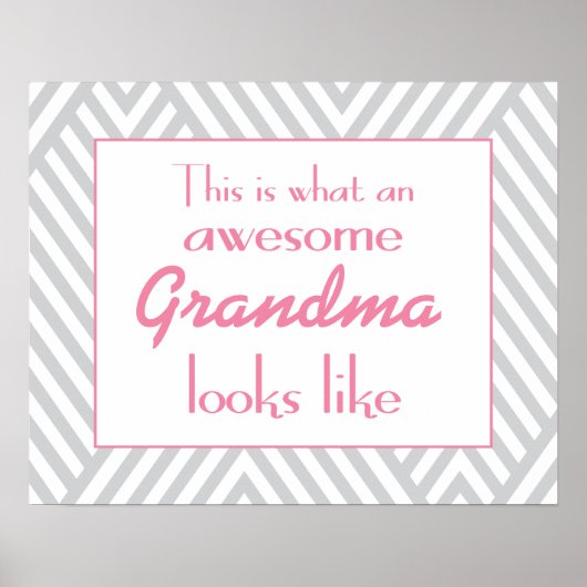 Zo ziet een Geweldige grootmoeder eruit Poster (Voorkant)