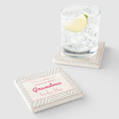 Zo ziet een Geweldige grootmoeder eruit Stenen Onderzetter (Zijkant)