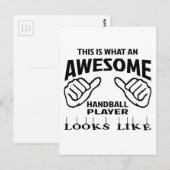 Zo ziet een geweldige Handbalspeler er uit Briefkaart (Voorkant / Achterkant)