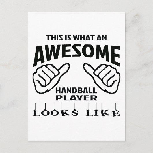 Zo ziet een geweldige Handbalspeler er uit Briefkaart (Voorkant)