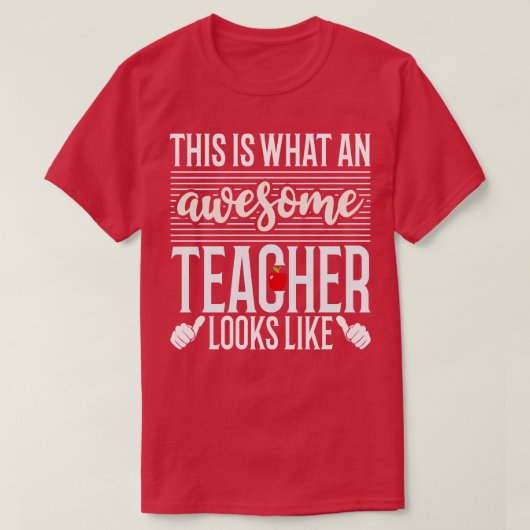 Zo ziet een Geweldige leraar eruit T-shirt (Design voorkant)