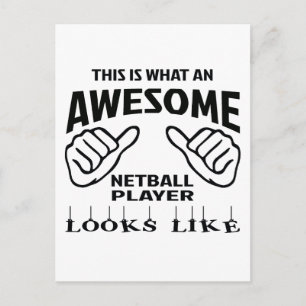 Zo ziet een geweldige Netball speler er zo uit Briefkaart