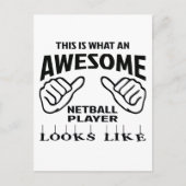 Zo ziet een geweldige Netball speler er zo uit Briefkaart (Voorkant)