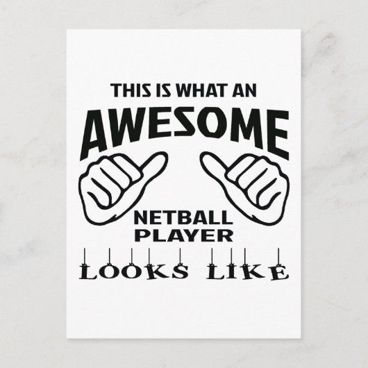Zo ziet een geweldige Netball speler er zo uit Briefkaart (Voorkant)