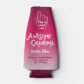 Zo ziet een Geweldige oma eruit als Ombre Flesjeskoeler (Voorkant)