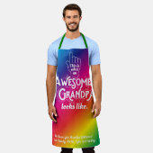 Zo ziet een Geweldige opa eruit als een regenboog Schort (Gedragen)