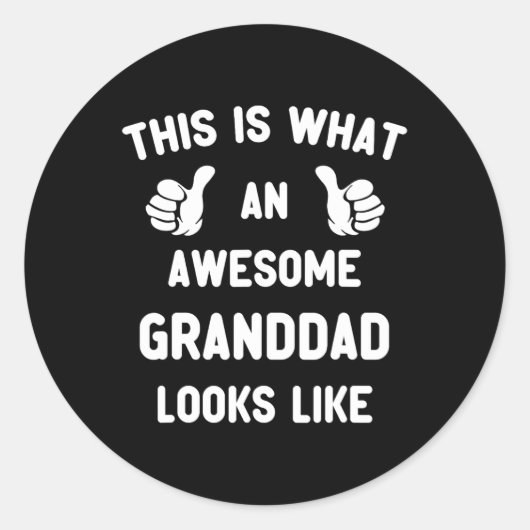 Zo ziet een Geweldige opa eruit Ronde Sticker (Voorkant)