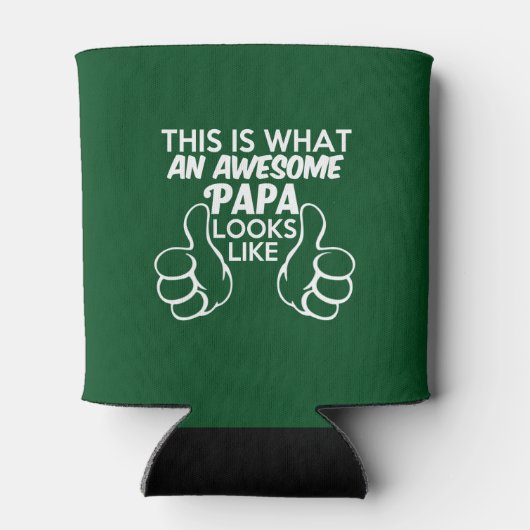 Zo ziet een Geweldige papa er grappig uit Blikjeskoeler (Achterkant)