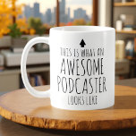 Zo ziet een Geweldige podcaster eruit Koffiemok<br><div class="desc">Geniet in stijl terwijl u uw stem deelt met onze 'Dit is hoe een Geweldige podcaster eruit ziet' gepersonaliseerde mok. Deze strakke en aanpasbare koffiekop is afgestemd op de podcastliefhebber, die hun unieke en invloedrijke stem viert in de digitale wereld. Personaliseer de mok om een speciale touch toe te voegen,...</div>