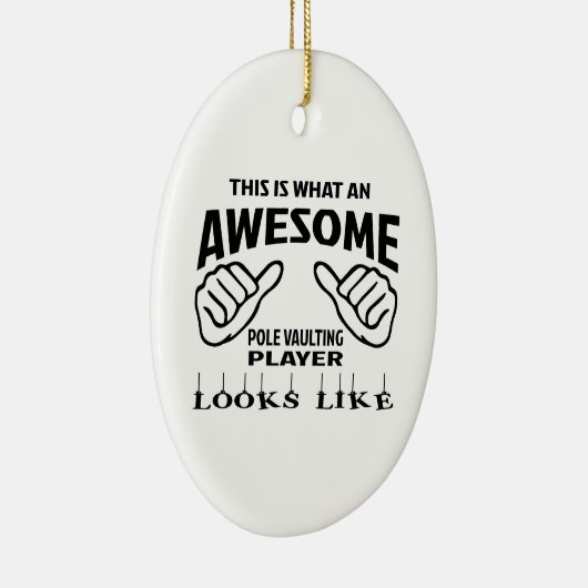 Zo ziet een geweldige poolspeler eruit keramisch ornament (Rechts)