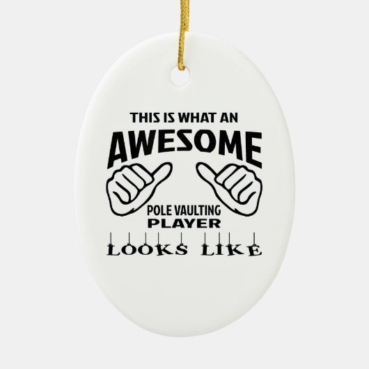 Zo ziet een geweldige poolspeler eruit keramisch ornament (Voorkant)