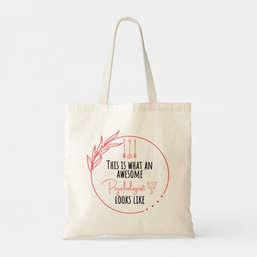 Zo ziet een geweldige psycholoog er zo uit tote bag (Achterkant)