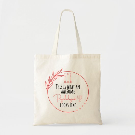 Zo ziet een geweldige psycholoog er zo uit tote bag (Voorkant)