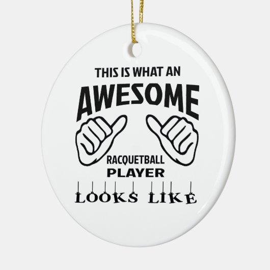 Zo ziet een geweldige Racquetball speler er uit. Keramisch Ornament (Links)