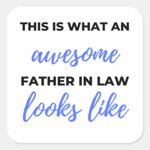 Zo ziet een Geweldige rechtsvader er uit als 2 Vierkante Sticker