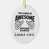 Zo ziet een geweldige Shuffleboard speler er uit Keramisch Ornament (Rechts)