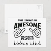 Zo ziet een geweldige Trombone speler er zo uit Briefkaart (Voorkant / Achterkant)