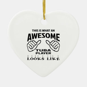 Zo ziet een geweldige Tuba speler eruit Keramisch Ornament