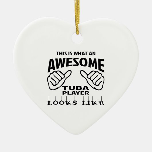 Zo ziet een geweldige Tuba speler eruit Keramisch Ornament (Voorkant)