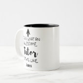 Zo ziet een geweldige Tutor eruit Tweekleurige Koffiemok (Voorkant links)