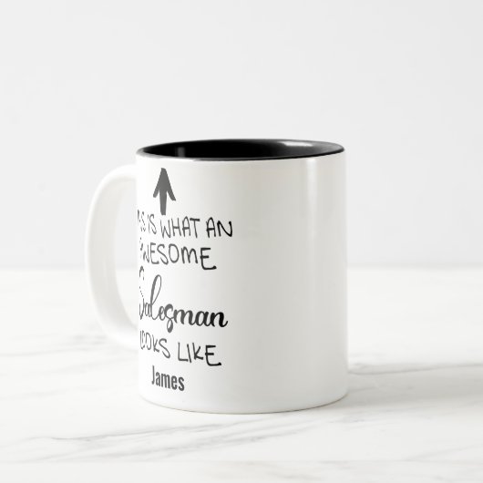 Zo ziet een geweldige verkoper er uit tweekleurige koffiemok (Voorkant links)