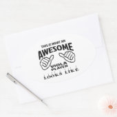 Zo ziet een geweldige Viola speler eruit Ovale Sticker (Envelop)