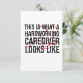 Zo ziet een hardwerkende verzorger eruit bedankkaart (Staand voorkant)