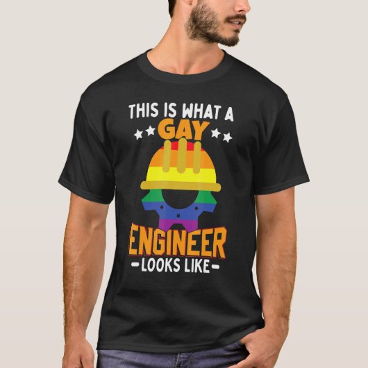 Zo ziet een homo-ingenieur eruit als LGBT T-shirt (Voorkant)