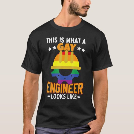 Zo ziet een homo-ingenieur eruit als LGBT T-shirt (Voorkant)