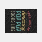 Zo ziet een verbazingwekkende Pop Pop eruit Vaderd Fleece Deken (Voorkant (Horizontaal))