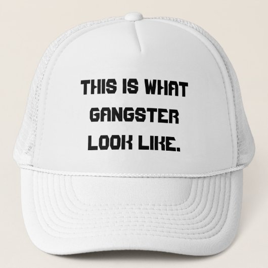 Zo ziet gangster eruit. trucker pet (Voorkant)
