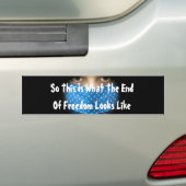 Zo ziet het einde van de vrijheid eruit bumpersticker (Op auto)