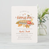 Zo zoet als appeltaartherfst laat Baby shower acht Kaart (Staand voorkant)