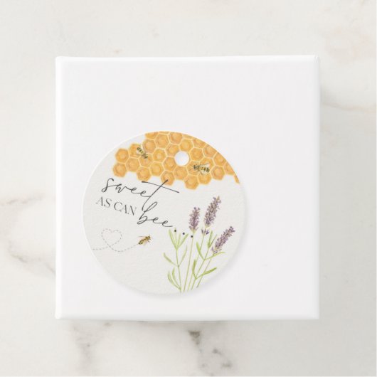 Zo zoet als bijen, baby shower honingbijen bedankjes labels (In situ)