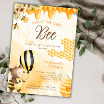 Zo Zoet Als Bijenhoning Beer Baby Shower Geel