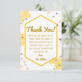 Zo Zoet Als Een Bij Baby Shower Dankkaart Bedankkaart (Staand voorkant)