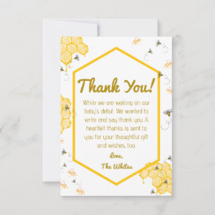 Zo Zoet Als Een Bij Baby Shower Dankkaart Bedankkaart